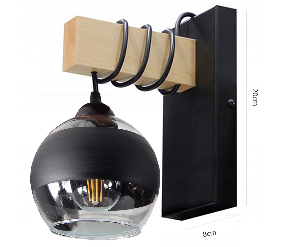 LAMPA KINKIET ŚCIENNY PLAFON 015K LED E27 LOFT SALON ŻYRANDOL KUCHNIA HOL - obrazek 2